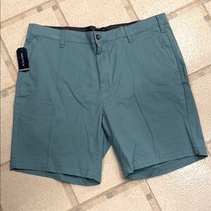 Nautica Blue Flat Front Shorts. The Deck Short/ Classic Fit Stretch